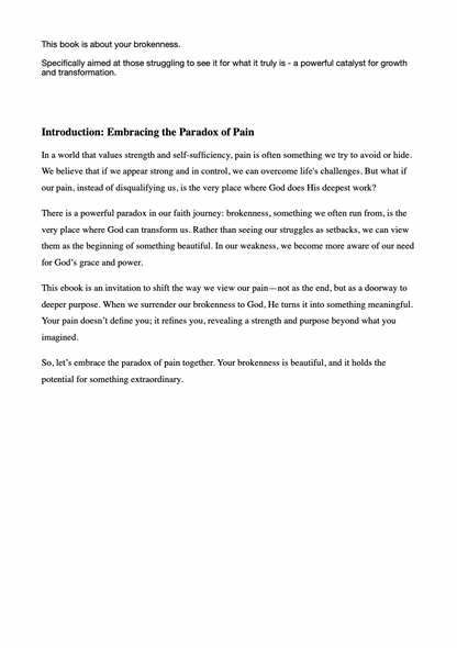 Your Brokenness is God's Masterpiece : Transforming Through Pain (eBook)